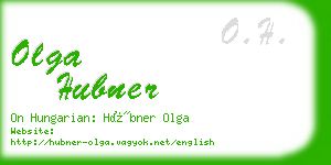 olga hubner business card